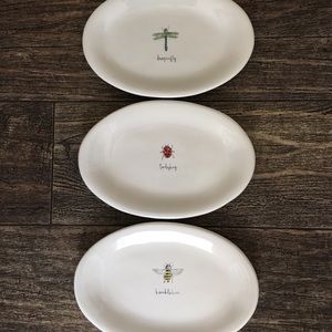 Rae Dunn Bug Plates Dragonfly Ladybug Bumblebee